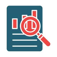 Audit Vector Glyph Two Color Icon For Personal And Commercial Use.