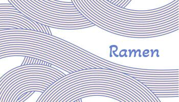 Hand drawn Asian noodle ramen background. Light blue Japanese, Chinese abstract waves texture. Italian spaghetti, macaroni pasta backdrop vector