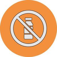 No botella vector icono