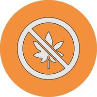 No Cannabis Vector Icon