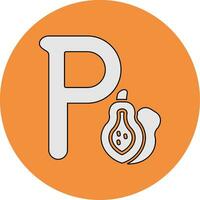 Small P Vector Icon