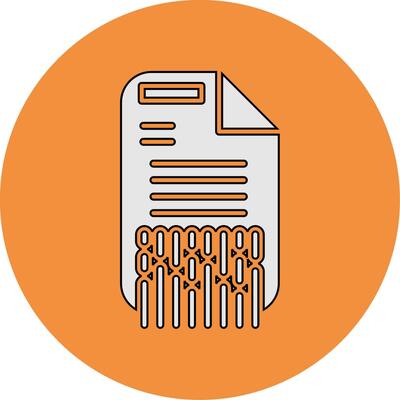 Shredding Vector Icon