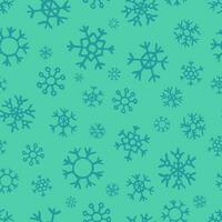 Seamless background of hand drawn snowflakes. Christmas and New Year decoration elements. Vector illustration.