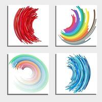 Set of four beautiful abstract backgrounds. Vector illustration.