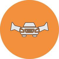 icono de vector de coche volador