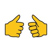 Thumbs Up Sign Hands EPS Vector, Design Template vector