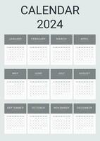 Vector calendar 2024 design