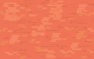 Orange Cartoon Brick Wall, Simple Seamless Background vector