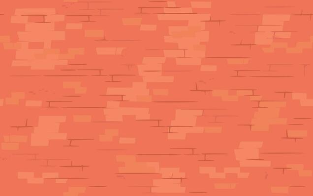 Orange Cartoon Brick Wall, Simple Seamless Background