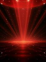 Ai Generative Backdrop Red Spotlights For Flyers, Banner and Backgrounds realistic image ultra hd high design photo