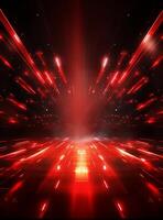 Ai Generative Backdrop Red Spotlights For Flyers, Banner and Backgrounds realistic image ultra hd high design photo