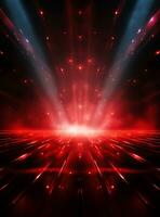 Ai Generative Backdrop Red Spotlights For Flyers, Banner and Backgrounds realistic image ultra hd high design photo