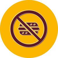 No Fast Food Vector Icon