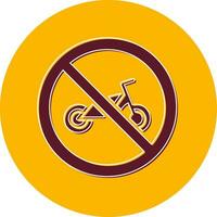 No Bicycle Vector Icon