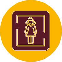 Female Toilet Sign Vector Icon