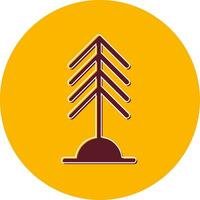 icono de vector de árbol de pino