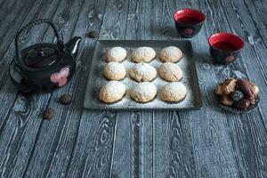 Arabic sweets, festive Arabic cookies. photo