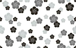 Seamless Pattern With Japanese Vintage Plum Flower Symbols, Vector Illustration. Horizontally And Vertically Repeatable.