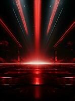 Ai Generative Backdrop Red Spotlights For Flyers, Banner and Backgrounds realistic image ultra hd high design photo
