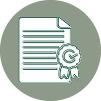 icono de vector de certificado