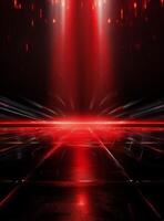 Ai Generative Backdrop Red Spotlights For Flyers, Banner and Backgrounds realistic image ultra hd high design photo