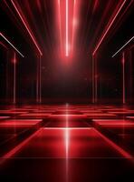 Ai Generative Backdrop Red Spotlights For Flyers, Banner and Backgrounds realistic image ultra hd high design photo