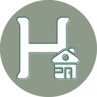 Capital H Vector Icon