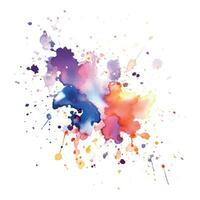 Abstract watercolor splash. Watercolor drop. Stain of paint white background vector