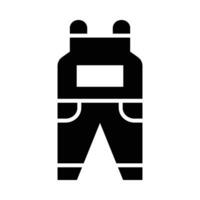 Jumpsuit Vector Glyph Icon For Personal And Commercial Use.