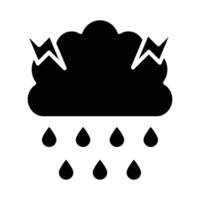 pesado lluvia vector glifo icono para personal y comercial usar.