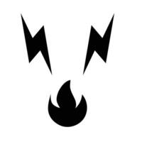 Fire Vector Glyph Icon For Personal And Commercial Use.