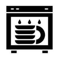 Dishwasher Vector Glyph Icon For Personal And Commercial Use.