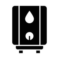 Water Heater Vector Glyph Icon For Personal And Commercial Use.