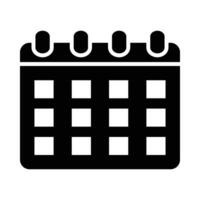 Calendar Vector Glyph Icon For Personal And Commercial Use.