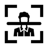 Face Scan Vector Glyph Icon For Personal And Commercial Use.