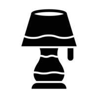 Table Lamp Vector Glyph Icon For Personal And Commercial Use.