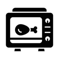 Microwave Oven Vector Glyph Icon For Personal And Commercial Use.