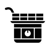 Deep Fryer Vector Glyph Icon For Personal And Commercial Use.