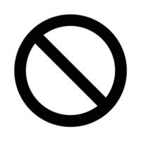 Prohibitions Vector Glyph Icon For Personal And Commercial Use.