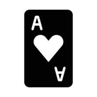 Ace Of Hearts Vector Glyph Icon For Personal And Commercial Use.