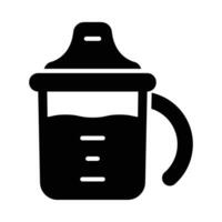 Sippy Cup Vector Glyph Icon For Personal And Commercial Use.