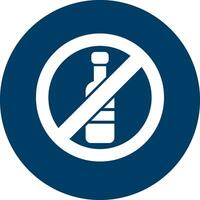 No Alcohol Vector Icon