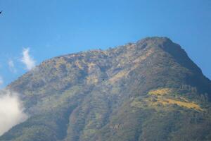 view of the top of Mount Lawu Indonesia as seen from Tawangmangu photo