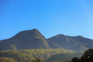 view of the top of Mount Lawu Indonesia as seen from Tawangmangu photo