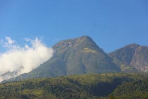 view of the top of Mount Lawu Indonesia as seen from Tawangmangu photo