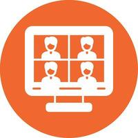 Video Conference Vector Icon