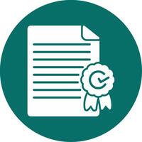 icono de vector de certificado