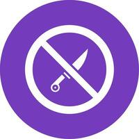 No cuchillo vector icono