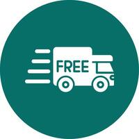 icono de vector de entrega gratuita