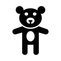 Teddy Bear Vector Glyph Icon For Personal And Commercial Use.